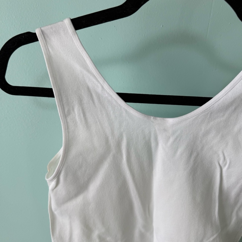 Sofia Jeans By Sofia Vergara White Scoop Neck Sleeveless Bodysuit Size Medium - Picture 6 of 7